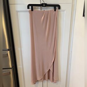 Free People Blush Pink Midi Wrap Skirt